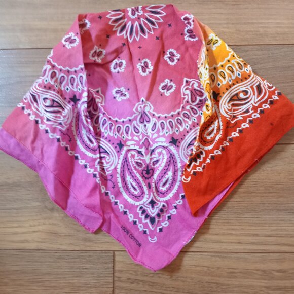 Red/Pink-Orange Ombre Bandana - Picture 2 of 2